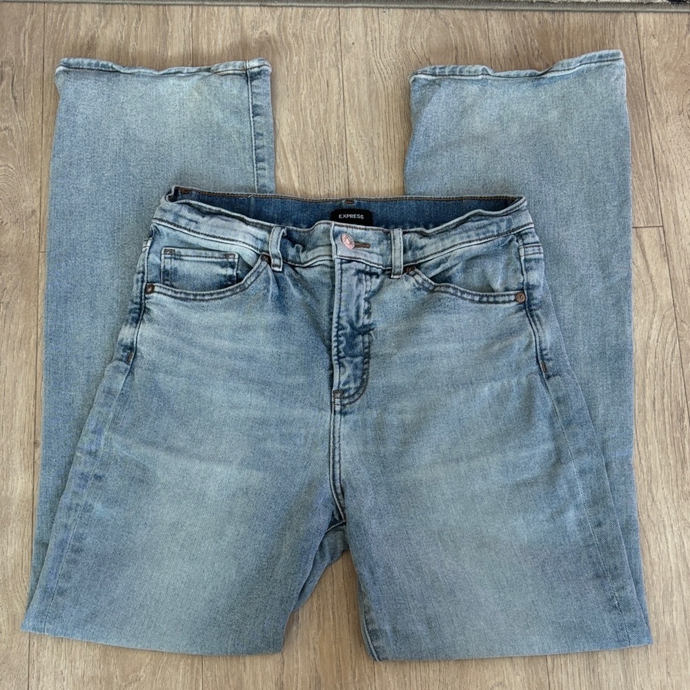 Express Women Jeans High Rise Light Blue